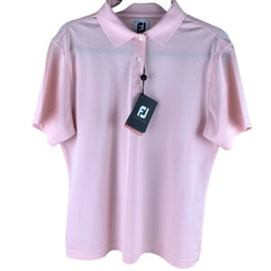 FJ FootJoy Stretch Pique Pink Golf Polo size Medium
